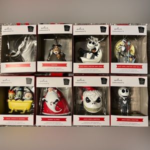 Nightmare Before Christmas Hallmark ornament set. 8 different designs full set.